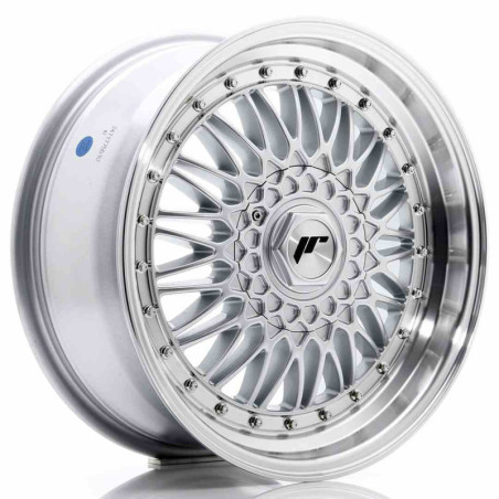 LLANTA JAPAN RACING JR9 17X7,5 ET20-35 BLANK SILVER W/MACHINED LIP+SILVER RIVETS
