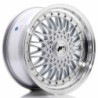 JAPAN RACING JR9 RIM 17X7,5 ET20-35 BLANK SILVER W/MACHINED LIP+SILVER RIVETS