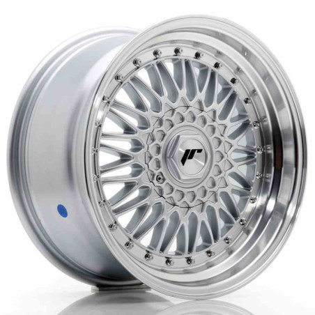 JAPAN RACING JR9 RIM 17X8,5 ET20-35 BLANK SILVER W/MACHINED LIP+SILVER RIVETS