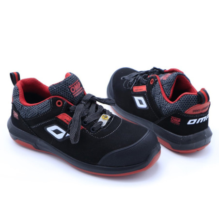 OMP MECCANICA ZAPATILLAS TRABAJO SEGURIDAD S3 SRC ESD PRO URBAN TALLA 42 NEGRO ROJO