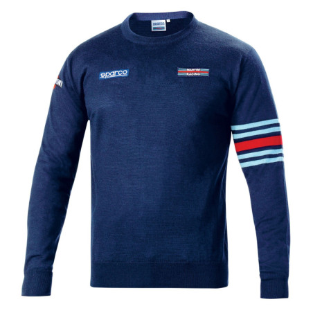 SUDADERA DE ALGODÓN DE CUELLO REDONDO MARTINI-R TALLA L AZUL