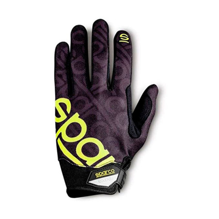 Gloves Sparco Meca 3 size 12 (XL) black/yellow | OCC Sport