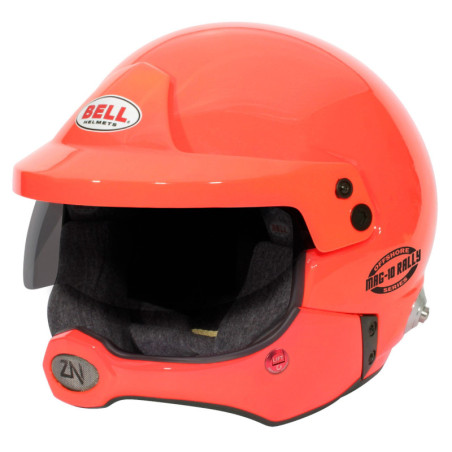 BELL MAG-10 RALLY PRO ORANGE HELMET (HANS) SIZE 57 FIA8859/SA2020