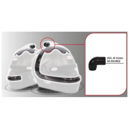 KIT VENTILACIÓN FORZADA INTAKE PARTE SUPERIOR/LATERAL V20 - HP7/HP77- 90 GRADOS