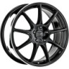 RIM VELOCE GT 7.5x17 5x114.30 ET 45 GLOSSY BLACK+DIAMOND LIP+SILVER LETTERING