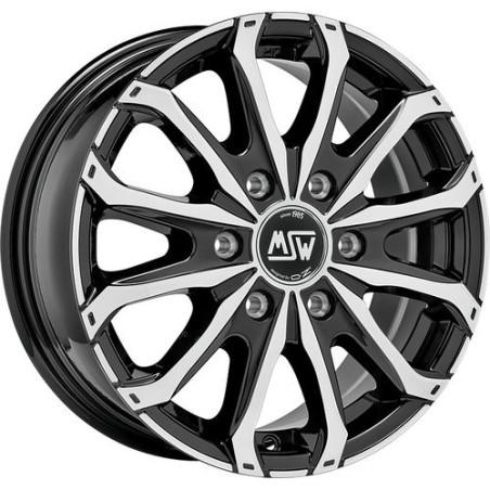LLANTA MSW 48 VAN 6 HOLES 6,5x16 6x130 ET 62 NEGRO BRILLANTE PULIDO
