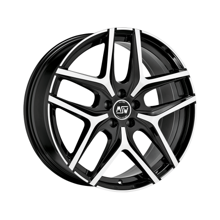 LLANTA MSW 40 VAN 6,5x16 5x160 ET 55 NEGRO BRILLANTE PULIDO