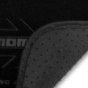 SET COMPLETO 4 PIEZAS ALFOMBRAS MOMO UNIVERSALES NEGRO/BLANCO