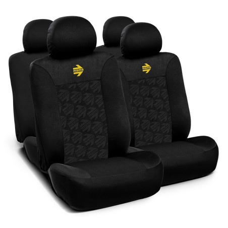 MOMO CAR SEAT COVERS COMPLETE SET 11 PIECES BLACK