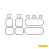 SET COMPLETO CUBRE ASIENTOS MOMO COCHE 11 PIEZAS NEGRO-GRIS