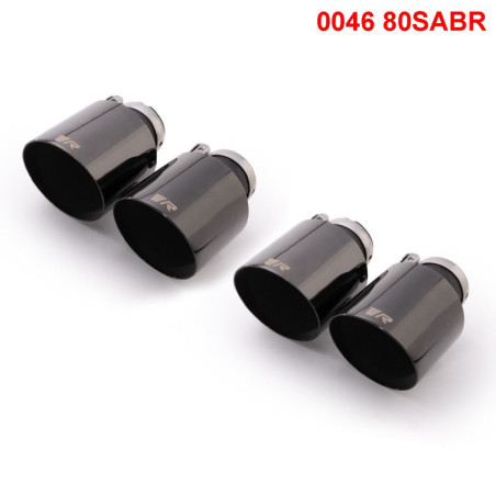 SET DE 4 COLAS REMUS 115MM CORTE RECTO ANGULADO CROMO NEGRO