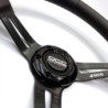 Semi-displaced steering wheel nappa leather with black arms