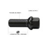 OMP SPEED JUEGO DE 4 TORNILLOS M14X1.25 CONICO LARGO 28MM LLAVE 17 COLOR NEGRO DIN 10.9