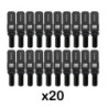 OMP SPEED JUEGO DE 20 TORNILLOS CON PROTECTOR DE ALUMINIO DE COLORES M12X1.25 LLAVE DE 17-19 LARGO 28MM CON PROTECTOR NEGRO