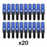 OMP Speed set 20 black wheel bolts M12x1.25 H:17-19 L: 28mm with blue shell of alu.7075+DIN 12.9