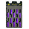 OMP SPEED JUEGO DE 20 TORNILLOS CON PROTECTOR DE ALUMINIO DE COLORES M12X1.25 LLAVE DE 17-19 LARGO 28MM CON PROTECTOR MORADO