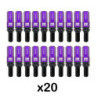 OMP SPEED JUEGO DE 20 TORNILLOS CON PROTECTOR DE ALUMINIO DE COLORES M12X1.25 LLAVE DE 17-19 LARGO 28MM CON PROTECTOR MORADO
