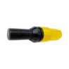 OMP Speed set 20 black wheel bolts M12x1.25 H:17-19 L: 28mm with yellow shell of alu.7075+DIN 12.9