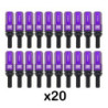 OMP SPEED JUEGO DE 20 TORNILLOS CON PROTECTOR DE ALUMINIO DE COLORES M12X1.5 LLAVE DE 17-19 LARGO 28MM CON PROTECTOR MORADO