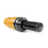 OMP Speed set 20 black wheel bolts M12x1.5 H:17-19 L: 28mm with orange shell of alu.7075+DIN 12.9