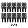 OMP Speed set 20 black wheel bolts M14x1.25 H:17-19 L: 28mm with black shell of alu.7075+DIN 12.9