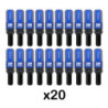 OMP SPEED JUEGO DE 20 TORNILLOS CON PROTECTOR DE ALUMINIO DE COLORES M14X1.25 LLAVE DE 17-19 LARGO 28MM CON PROTECTOR AZUL