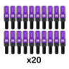 OMP SPEED JUEGO DE 20 TORNILLOS CON PROTECTOR DE ALUMINIO DE COLORES M14X1.25 LLAVE DE 17-19 LARGO 28MM CON PROTECTOR MORADO
