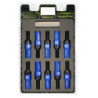 OMP SPEED JUEGO DE 20 TORNILLOS CON PROTECTOR DE ALUMINIO DE COLORES M14X1.5 LLAVE DE 17-19 LARGO 28MM CON PROTECTOR AZUL