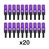 OMP SPEED JUEGO DE 20 TORNILLOS CON PROTECTOR DE ALUMINIO DE COLORES M14X1.5 LLAVE DE 17-19 LARGO 28MM CON PROTECTOR MORADO