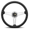 VOLANTE MOMO RETRO 360 CUERO NEGRO