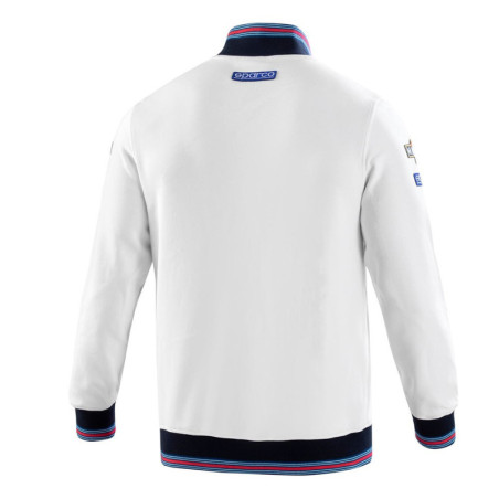 MARTINI-R S WHITE ZIPPER SWEATSHIRT