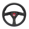 STEERING WHEEL MOD.383 BLACK STITCHED PERFORATED LEATHER