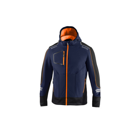 CHAQUETA SOFT-SHELL TECH TW TALLA XXL AZUL MARINO/NARANJA