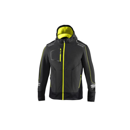 CHAQUETA SOFT-SHELL TECH TW TALLA XXL GRIS/AMARILLO FLUO