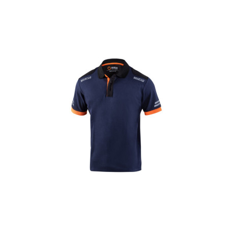 POLO TW TALLA S AZUL MARINO/NARANJA