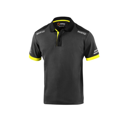 POLO TW TALLA S GRIS/AMARILLO FLUO
