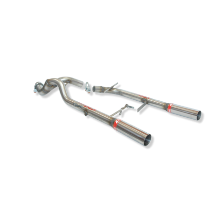 ESCAPE TRASERO INOXIDABLE GRUPO-A USO EXCLUSIVO PARA COMPETICIÓN:RENAULT CLIO II SPORT 2Ø50 CENTRALES