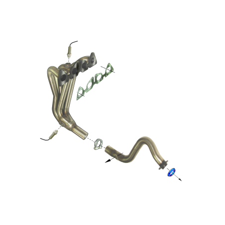 COLECTOR DE ESCAPE DEPORTIVO TUBULAR INOXIDABLE:AUDI A4