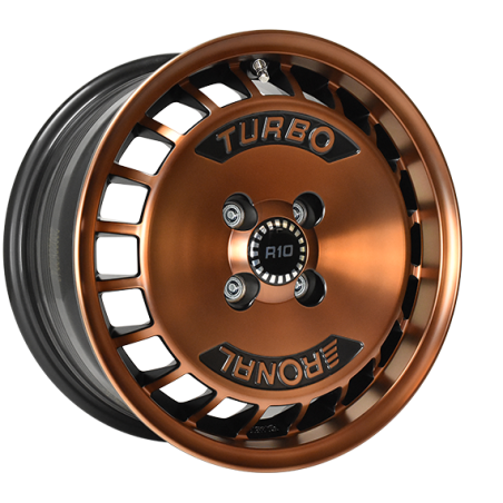 LLANTA RONAL R10 TURBO 7.0X15 ET37 4X100 BRONCE MATE-FRENTE DIAMANTADO