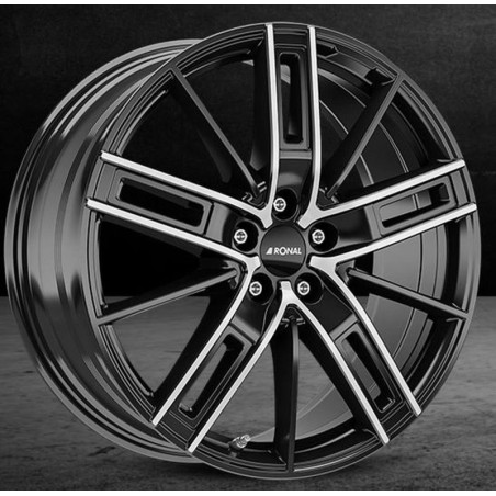 LLANTA RONAL R67 8.0X19 ET54 5X114,3 JETBLACK-FRENTE PULIDO