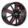 RIM RONAL R67 Red Left 8.5X20 ET45 5X114,3 JETBLACK-FRONT POLISHED