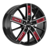 LLANTA RONAL R67 Red Right 8.0X18 ET45 5X112 JETBLACK-FRENTE PULIDO