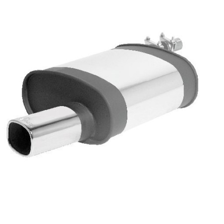 ESCAPE TRASERO REMUS CON 1 COLA DE 92X78MM CROMO