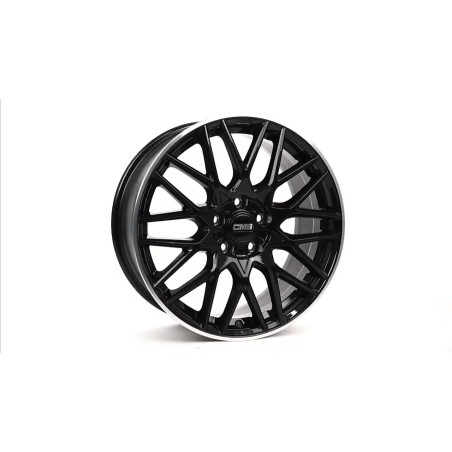 LLANTA CMS 8x18 ET47 5x114,3 67.2R BORDE NEGRO DIAMANTE BRILLANTE