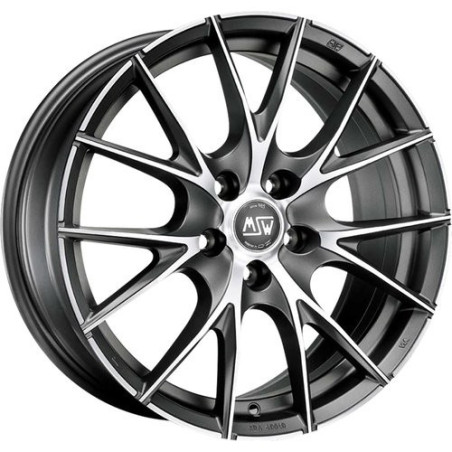 LLANTA OZ RACING MSW 25 7X17 ET42 4X100 TITANIO MATE FULL POLISHED