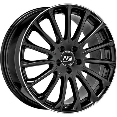 LLANTA OZ RACING MSW 30 9,5X20 ET22 5X112 NEGRO BRILLANTE+DIAMOND LIP