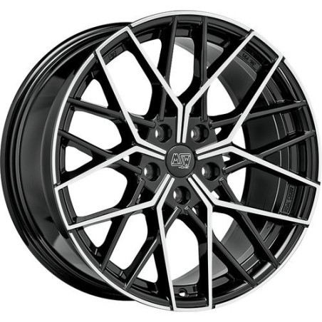 LLANTA OZ RACING MSW 74 8X19 ET27 5X112 NEGRO BRILLANTE FULL POLISHED