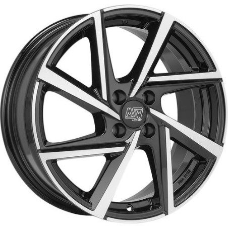 LLANTA OZ RACING MSW 80-4 6,5X16 ET20 4X108 NEGRO BRILLANTE FULL POLISHED