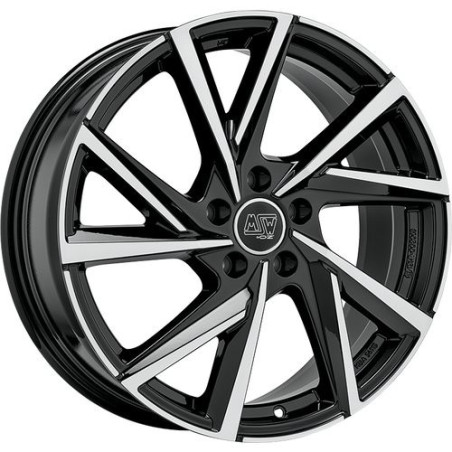 LLANTA OZ RACING MSW 80-5 8X18 ET26 5X112 NEGRO BRILLANTE FULL POLISHED