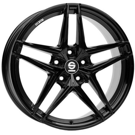 LLANTA OZ RACING SPARCO RECORD 8X18 ET48 5X112 NEGRO BRILLANTE